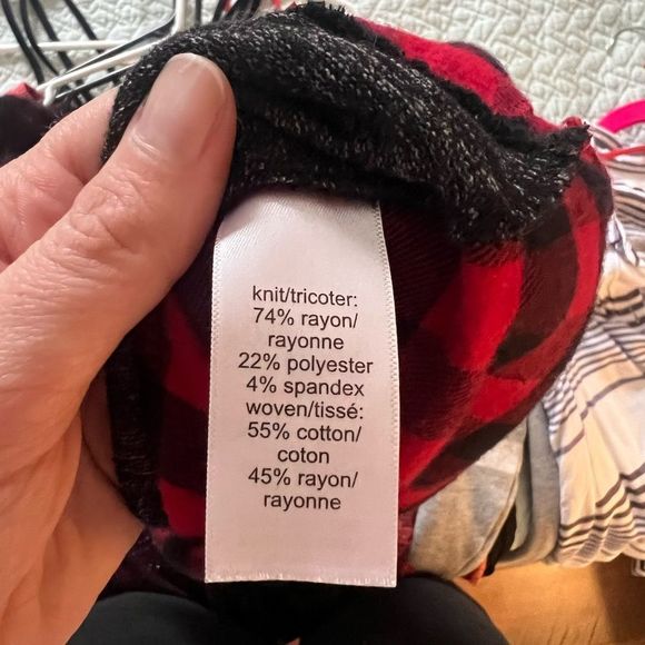 Charcoal and Red Plaid Tunic - Picture 5 of 5